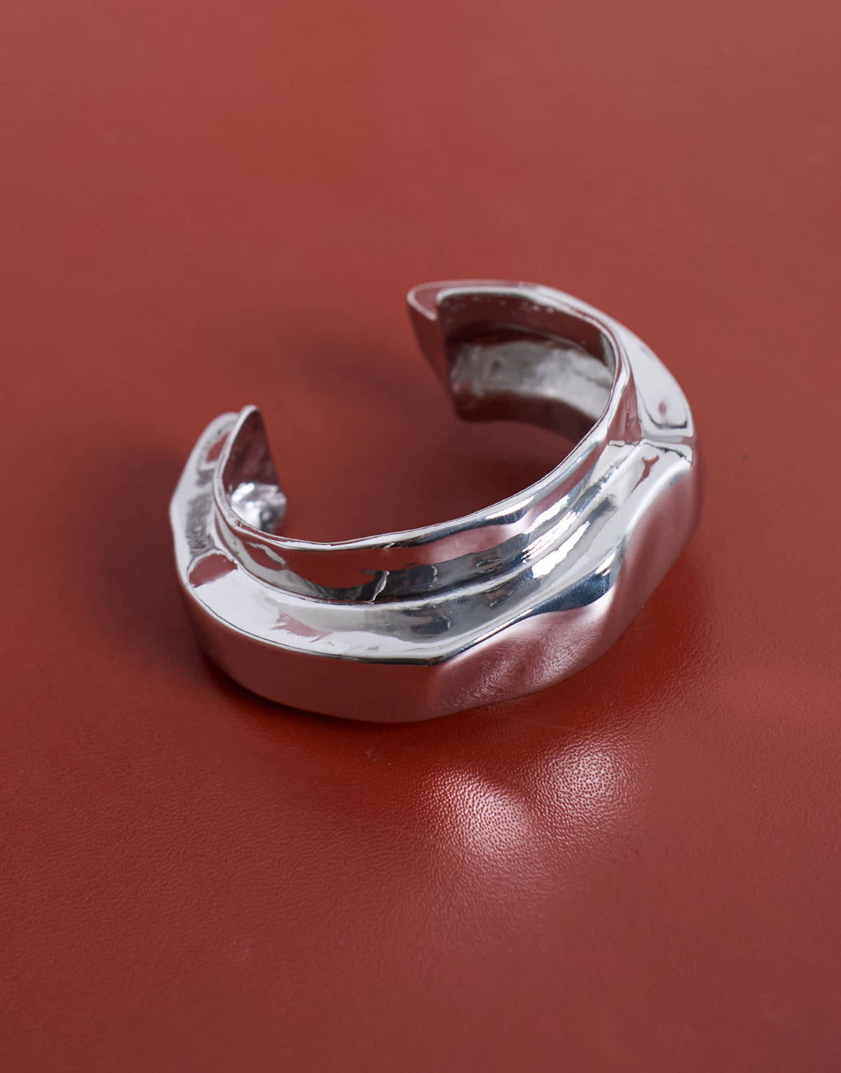 Topshop Brena asymmetric bangle in silver