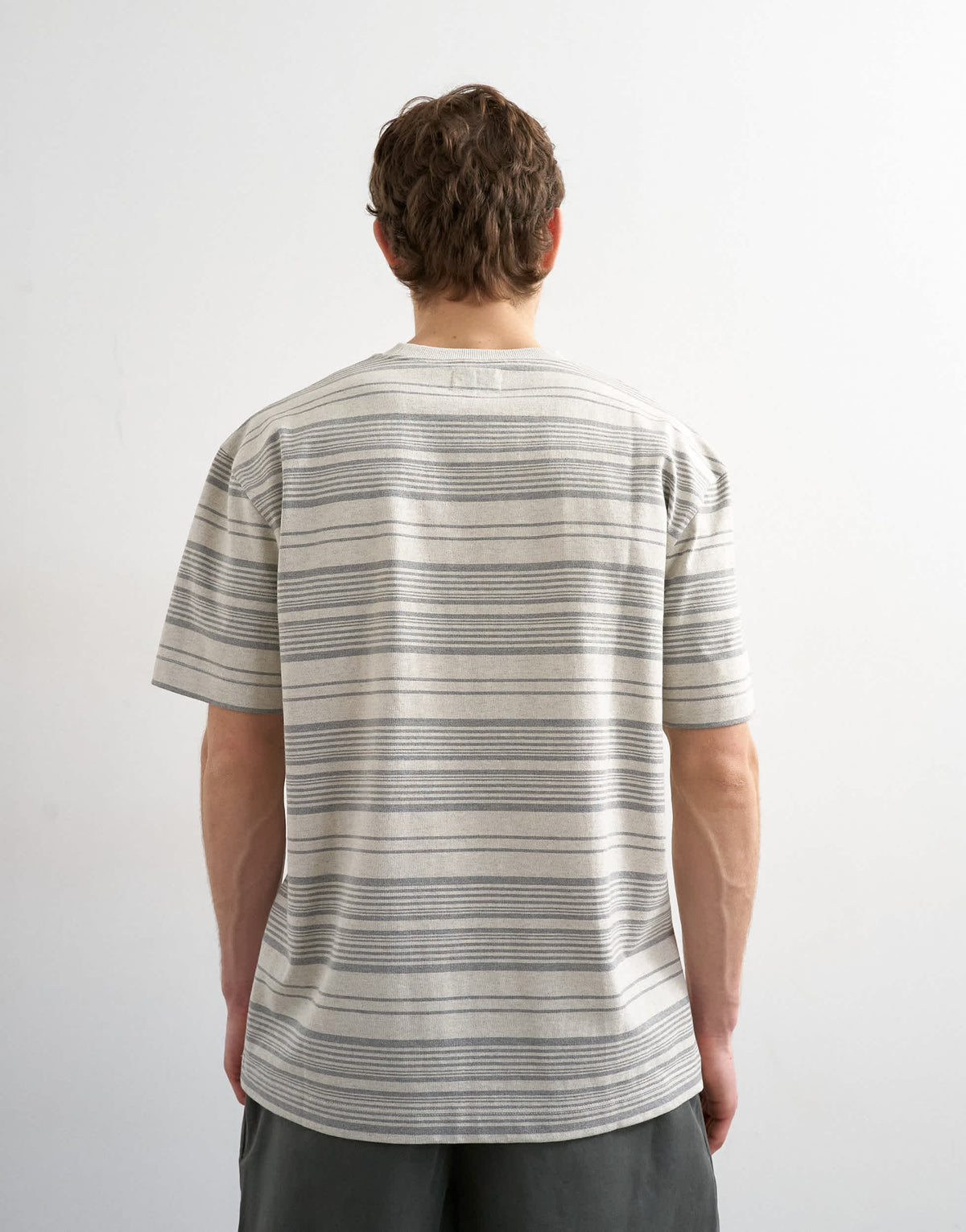 Topman relaxed fit stripe t-shirt in grey