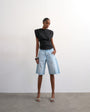 Topshop denim barrel jort in bleach