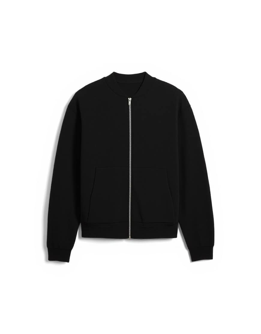Topman premium relaxed fit knitted double zip cardigan in black