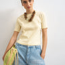 T-shirt court Topshop couleur beurre frais