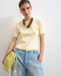 Topshop shrunken everyday tee in buttermilk