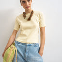 Topshop shrunken everyday tee in buttermilk