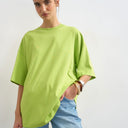 Topshop oversized drop shoulder tee in light green