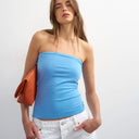 Topshop Bandeau in Blau