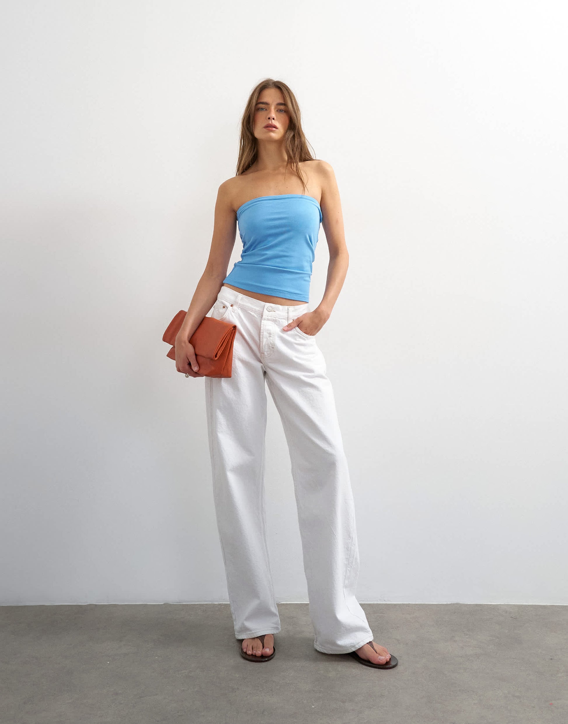 Topshop bandeau in blue