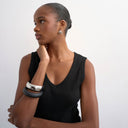 Topshop rib v-neck vest in black