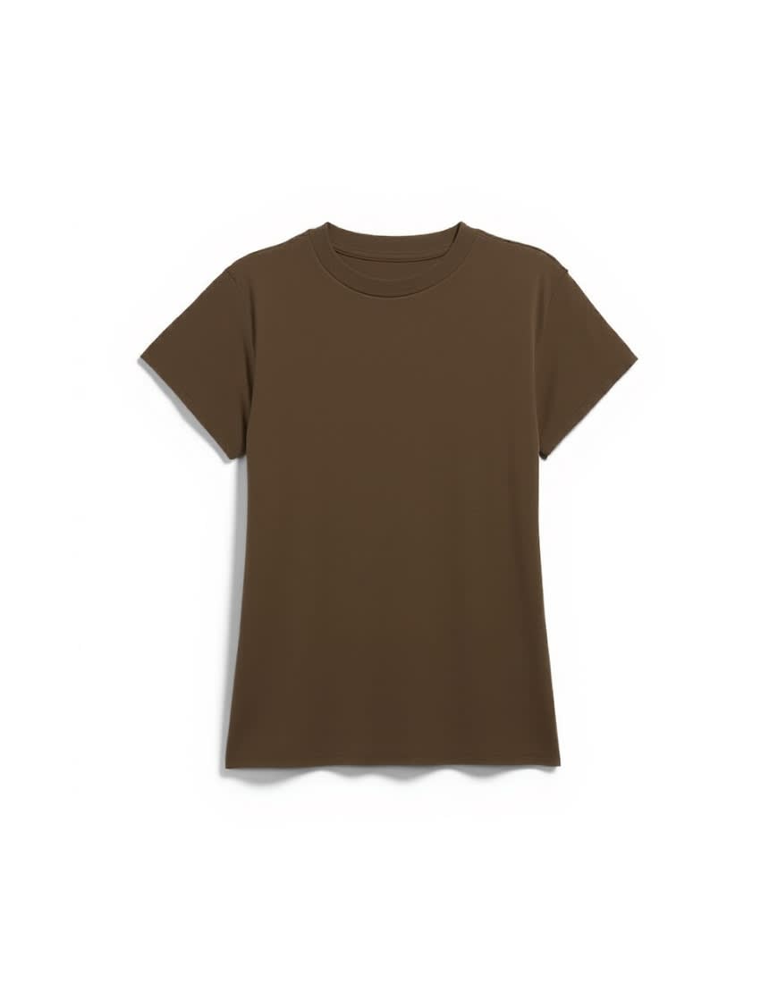 Topshop everyday tee in dark chocolate