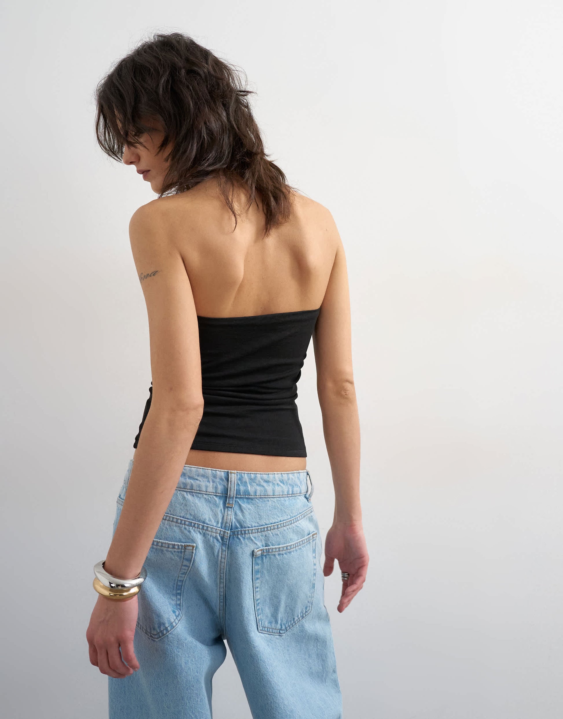 Topshop bandeau in black