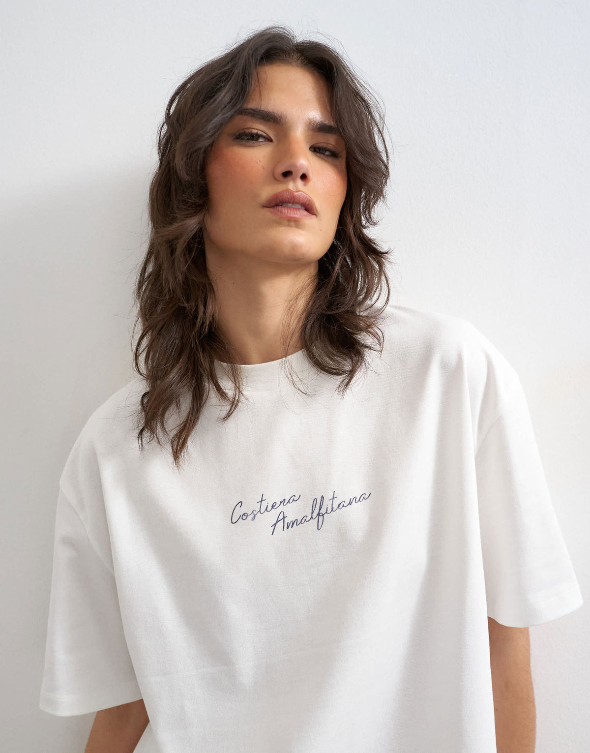 Topshop 'Amalfi' graphic tee in ecru