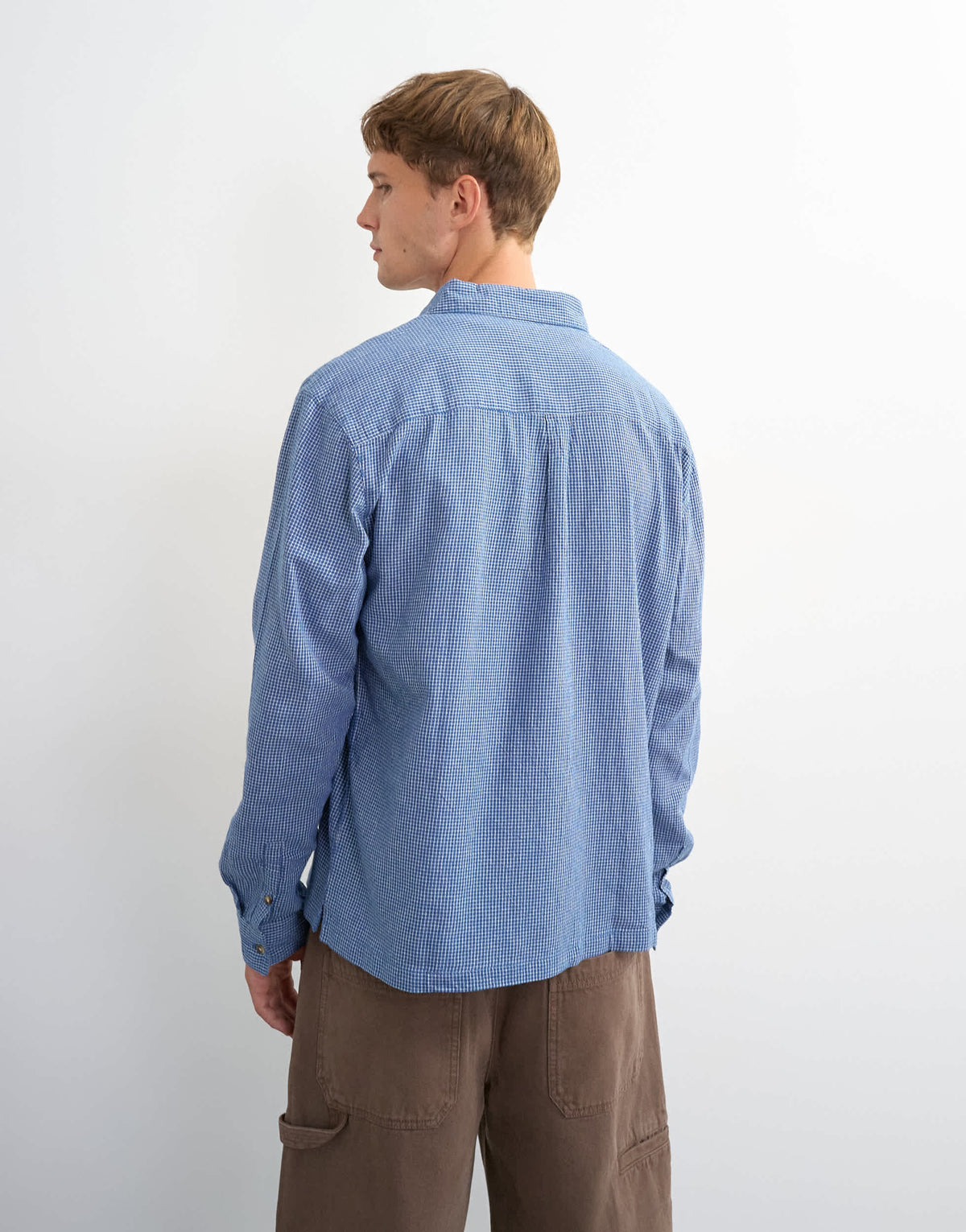 Topman relaxed fit flannel check shirt in blue