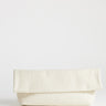 Topshop George oversized textured clutch bag in off white