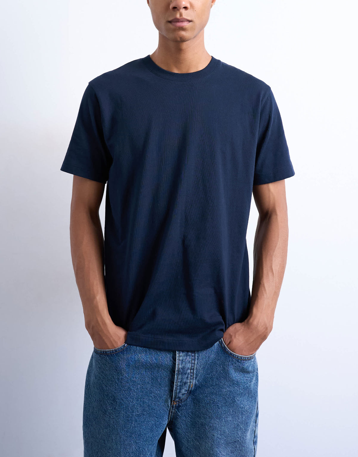 Topman classic fit t-shirt in navy 