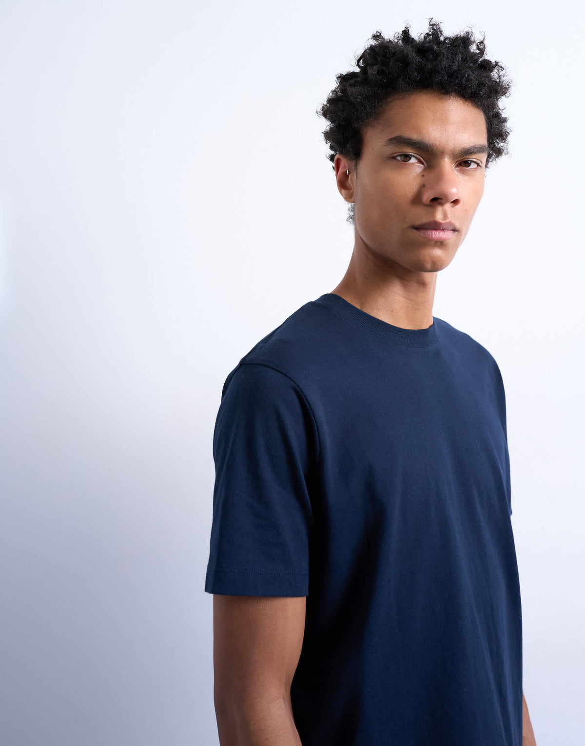 Topman classic fit t-shirt in navy 