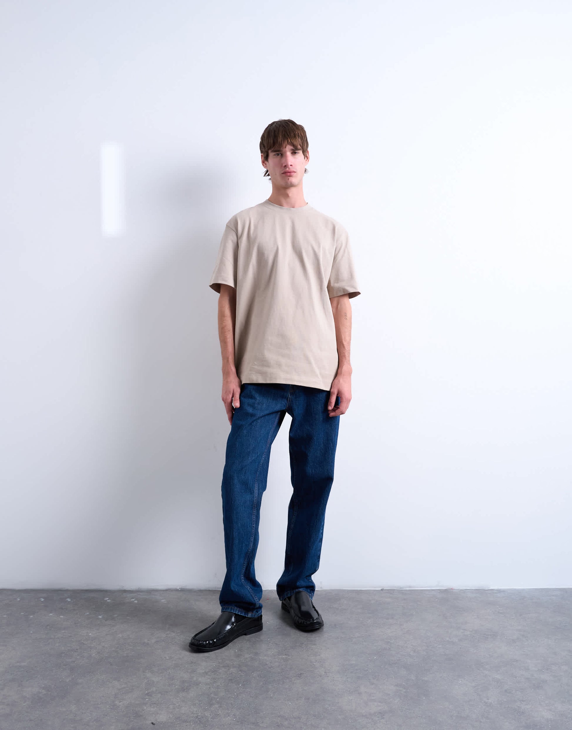 Topman 5 pack relaxed fit t-shirt in black, white, beige, sage and charcoal 