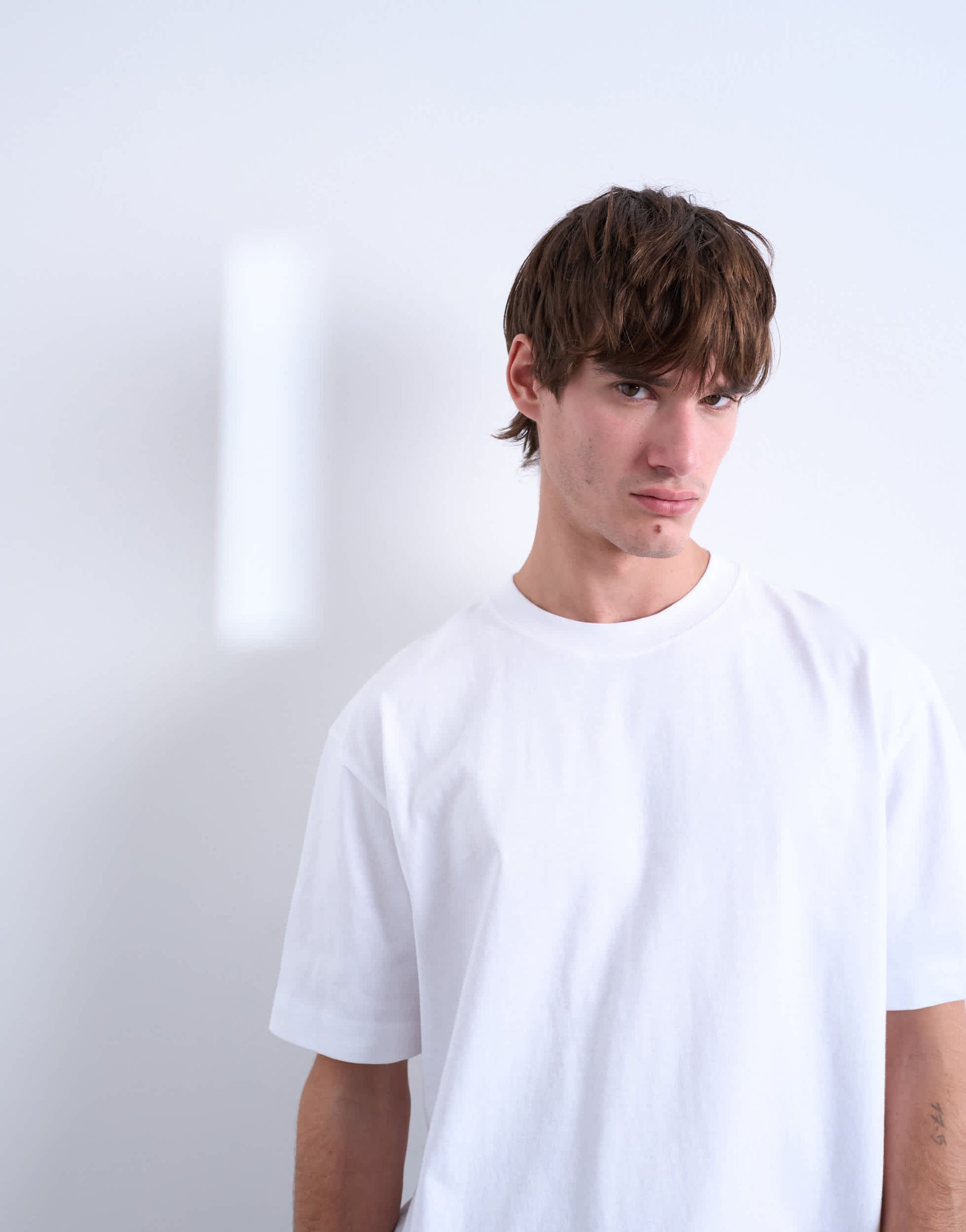 Topman 3 pack relaxed fit t-shirt in white, chocolate and stone 