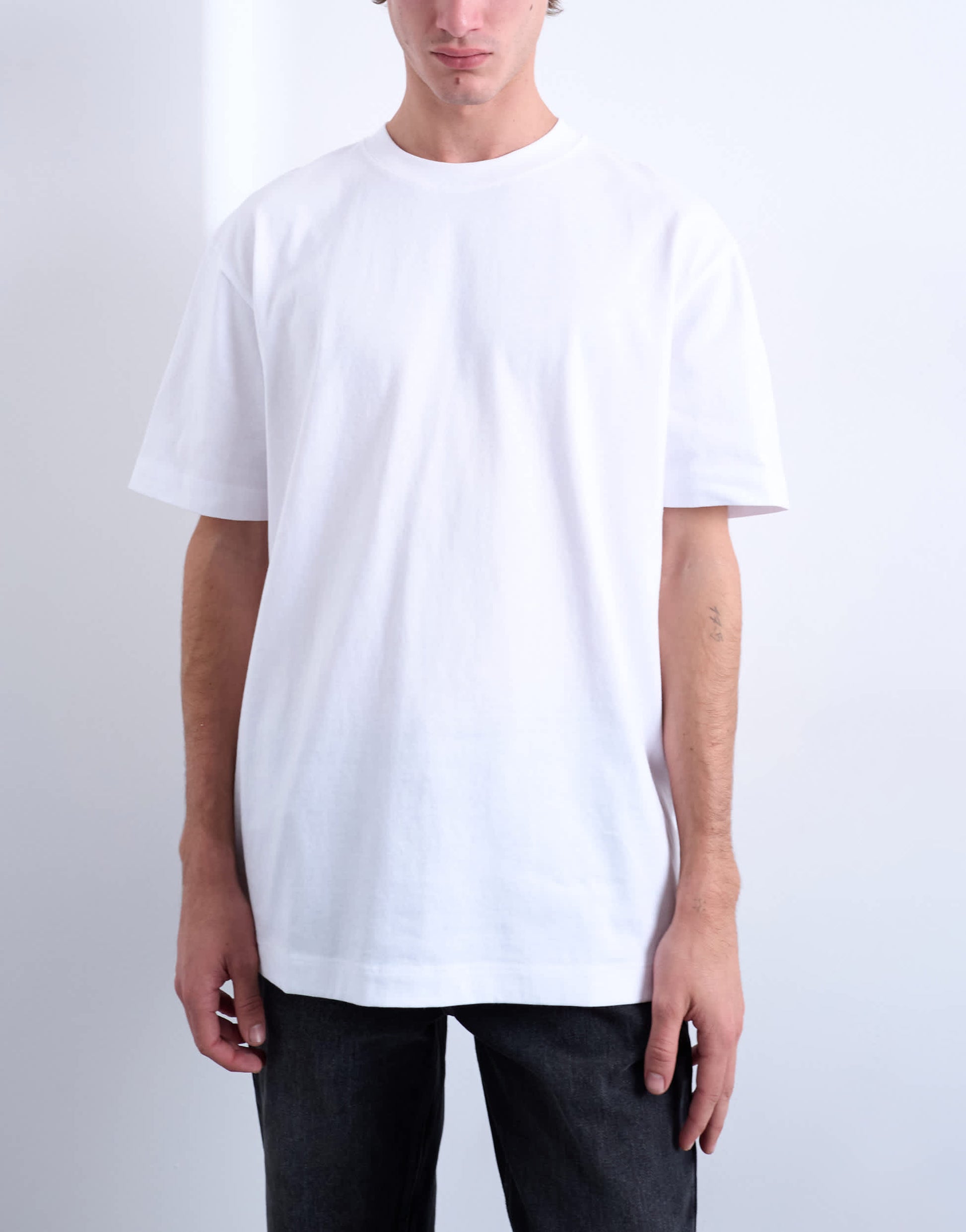 Topman 3 pack relaxed fit t-shirt in white, chocolate and stone 