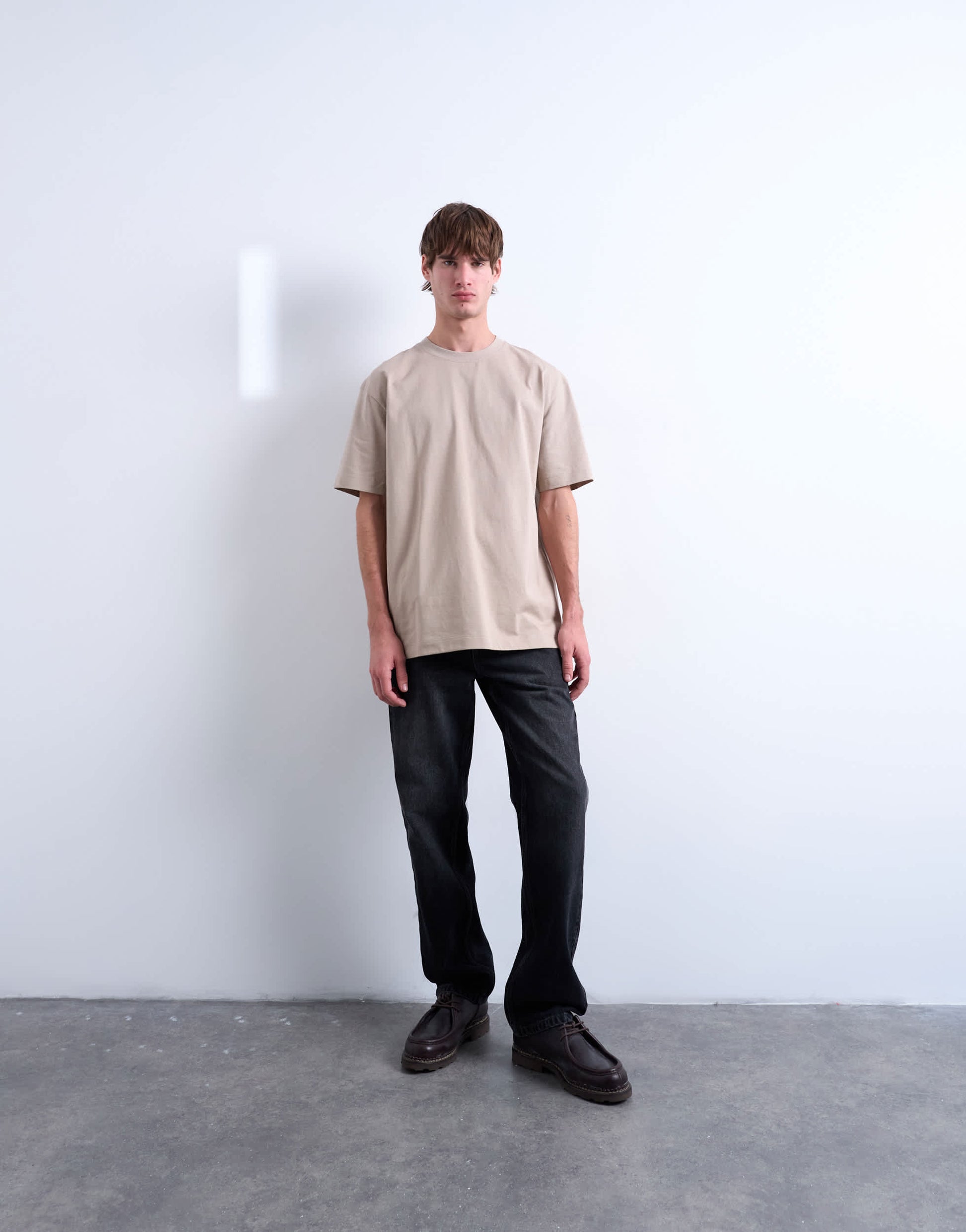 Topman relaxed fit t-shirt in beige 