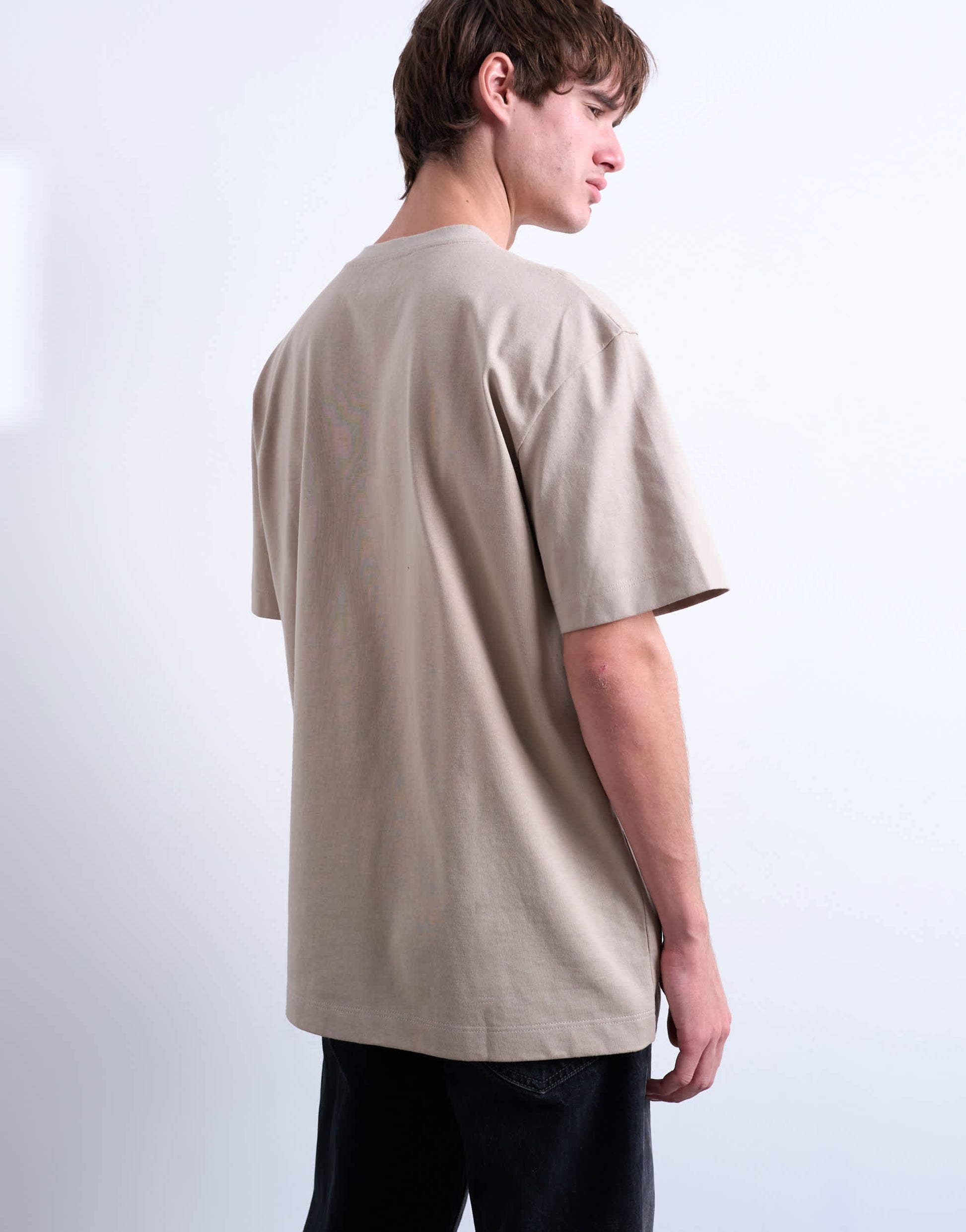 Topman relaxed fit t-shirt in beige 