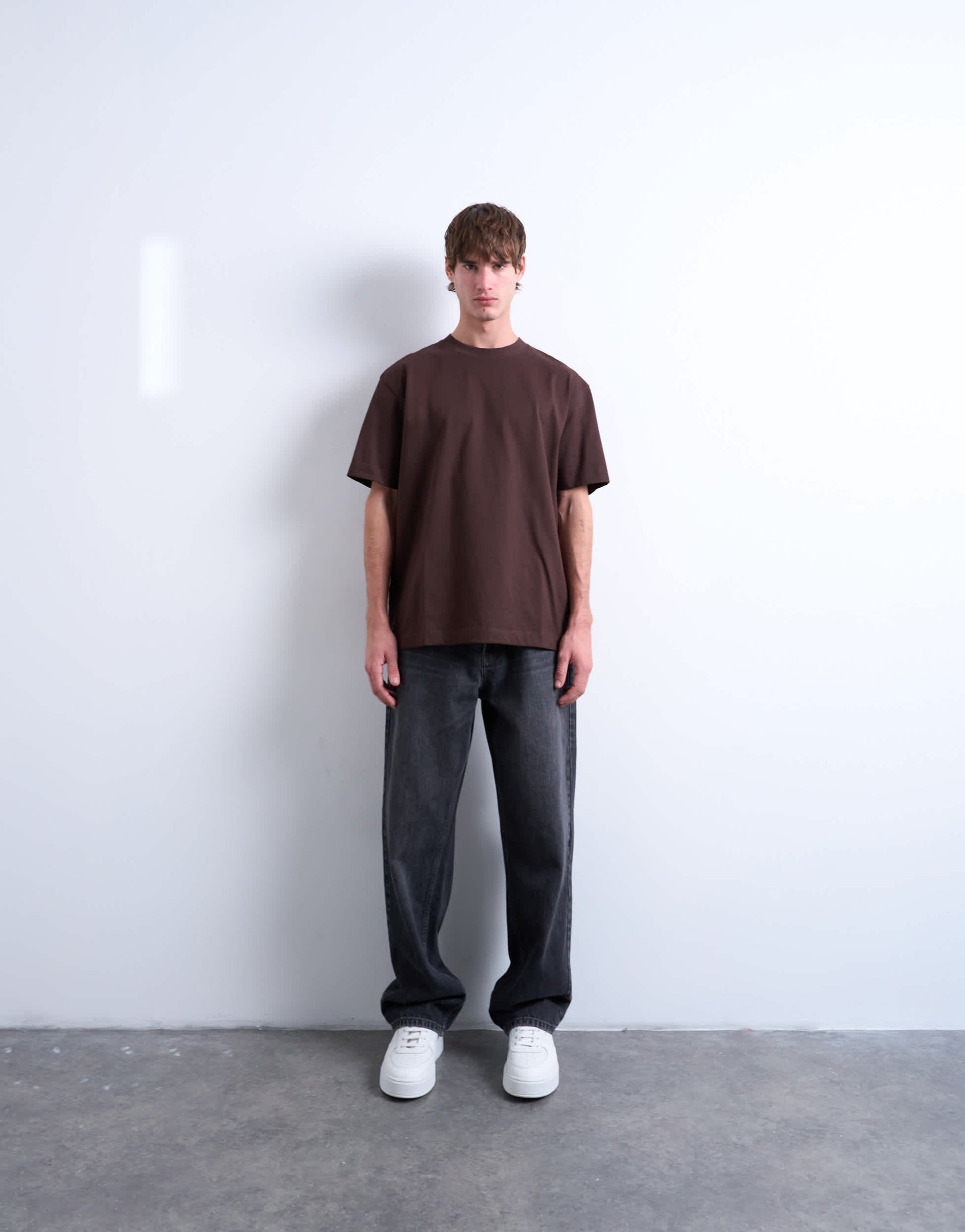 Topman relaxed fit t-shirt in chocolate 