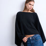 Topshop knitted poncho in black