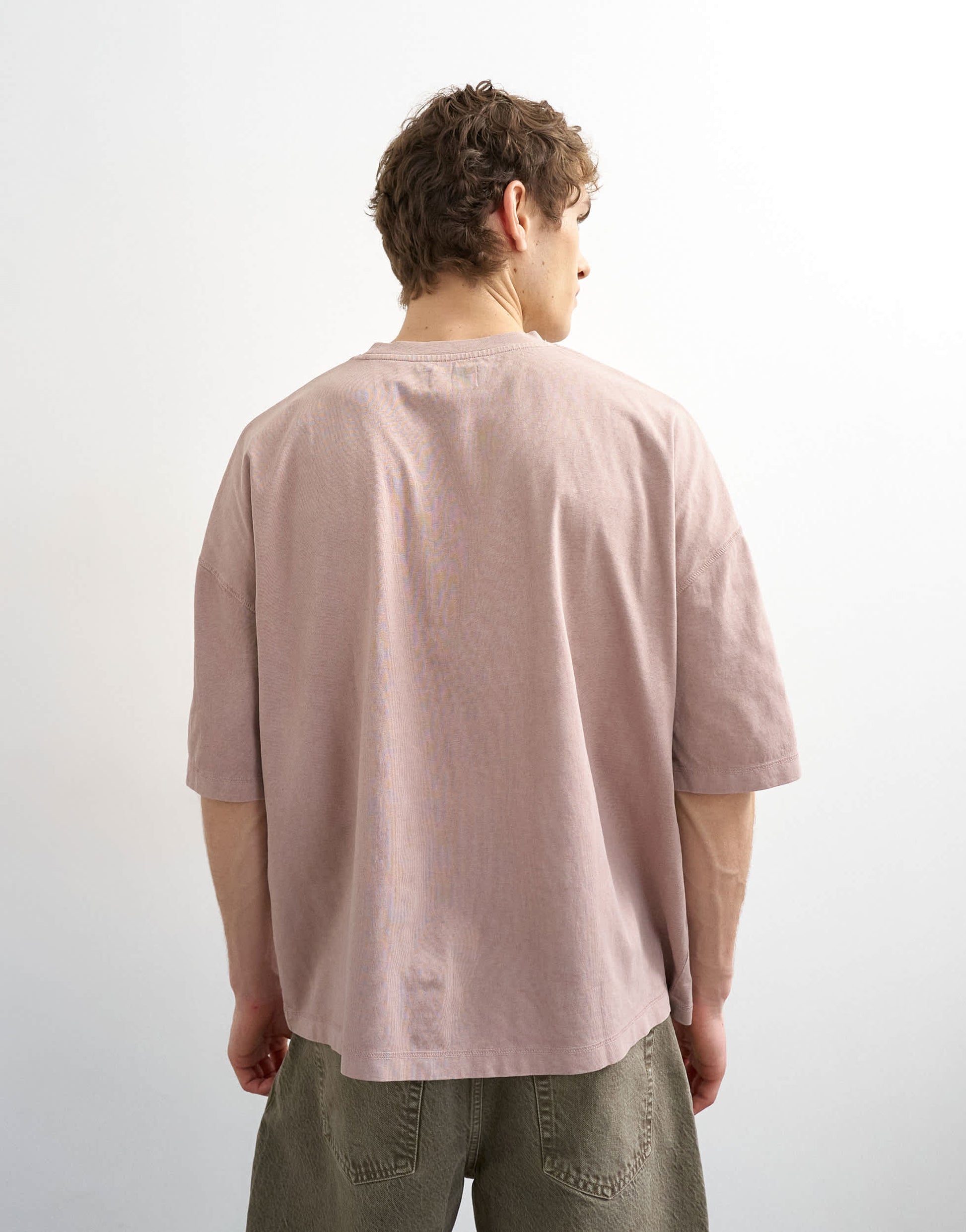 Topman boxy fit t-shirt in washed pink