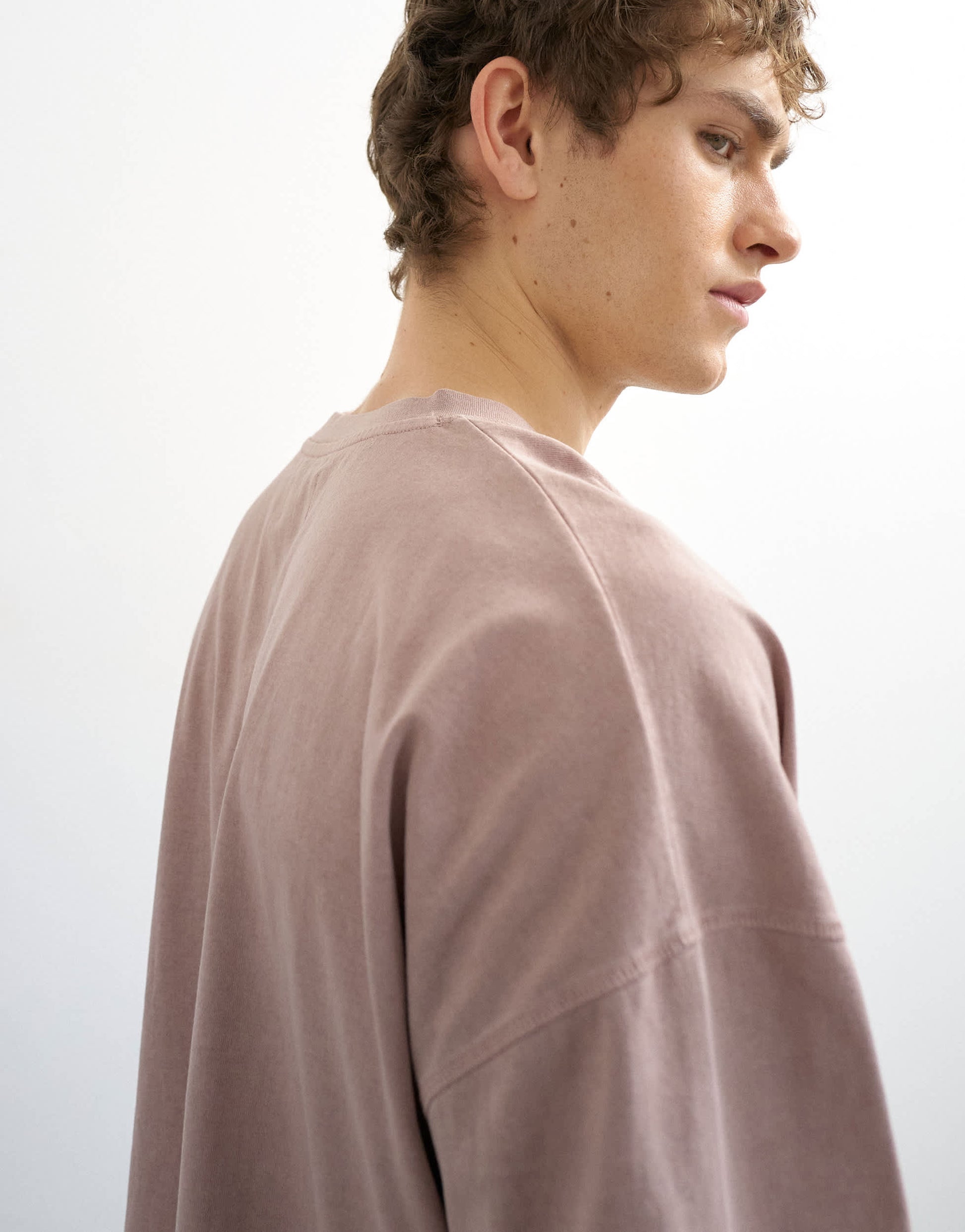 Topman boxy fit t-shirt in washed pink