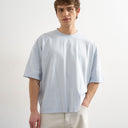 Topman boxy fit t-shirt in washed blue