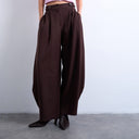 Pantalon Topshop tailleur à jambes en forme de fer à cheval couleur chocolat