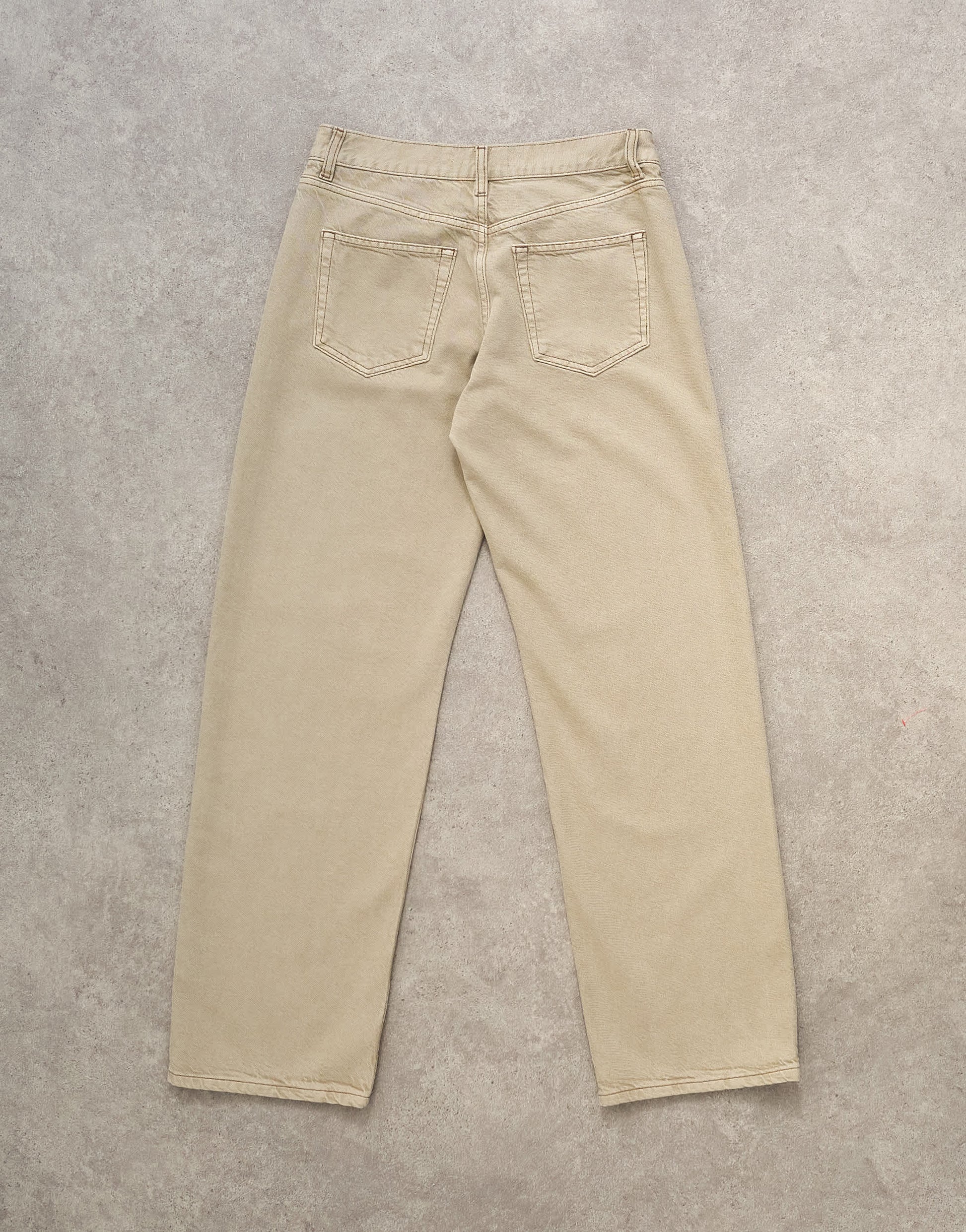 Topshop Ember low rise straight leg jean in beige