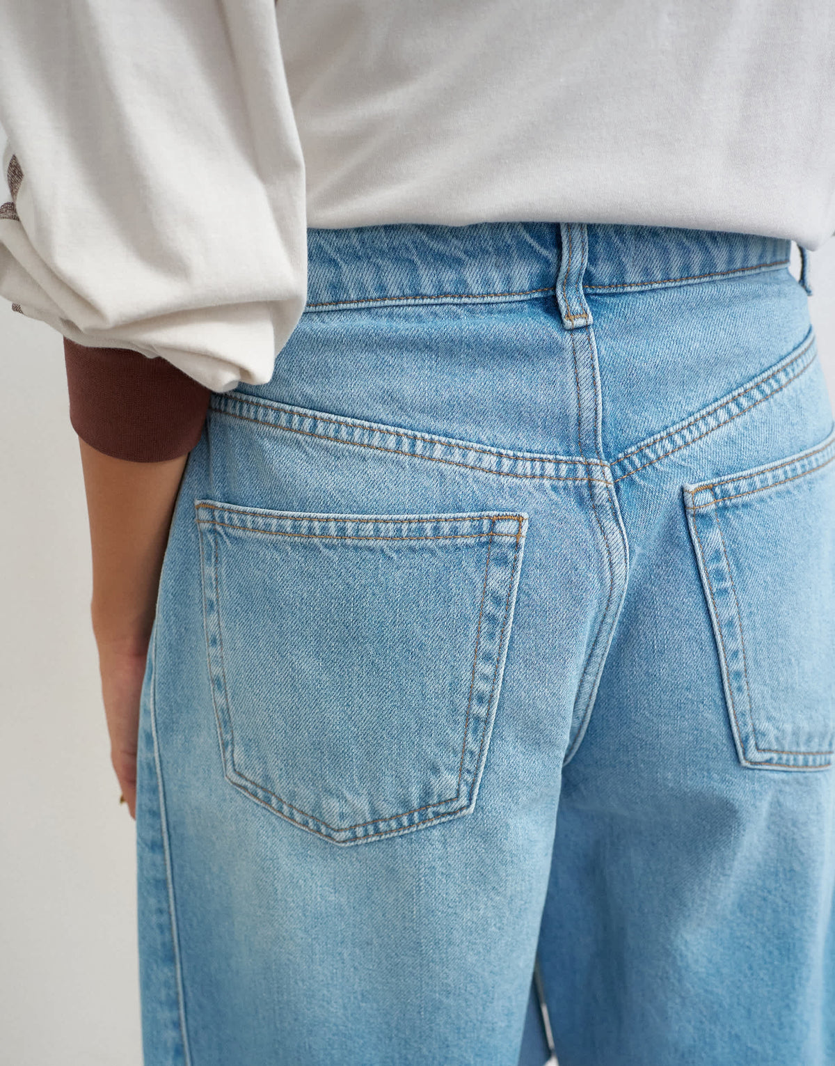 Topshop longline barrel short in bleach