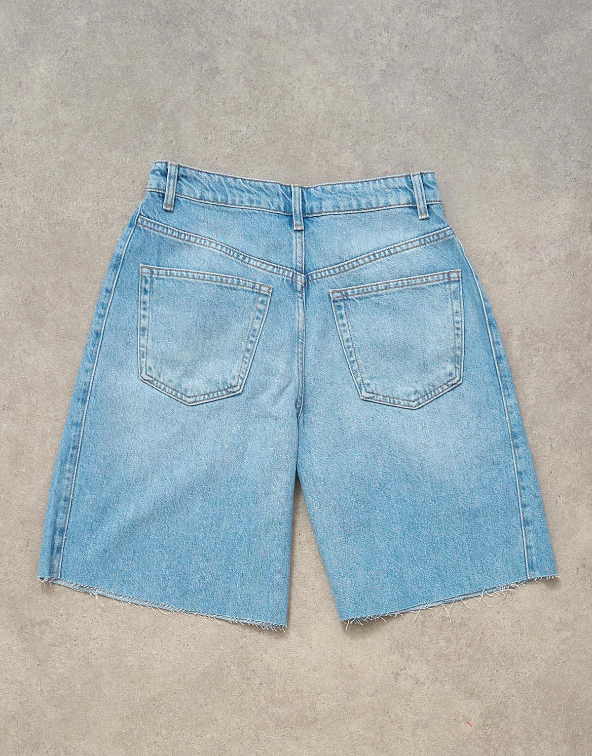 Topshop longline barrel short in bleach