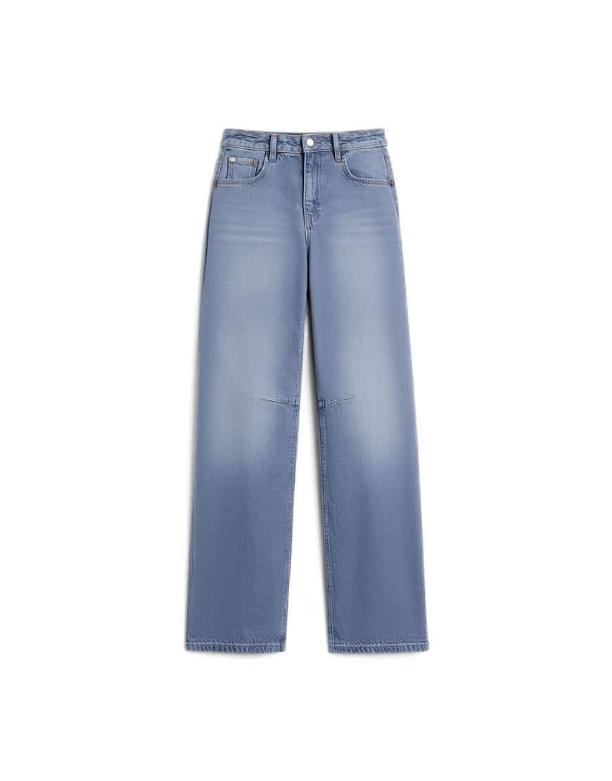 Topshop Barrel high rise jean in pretty grey