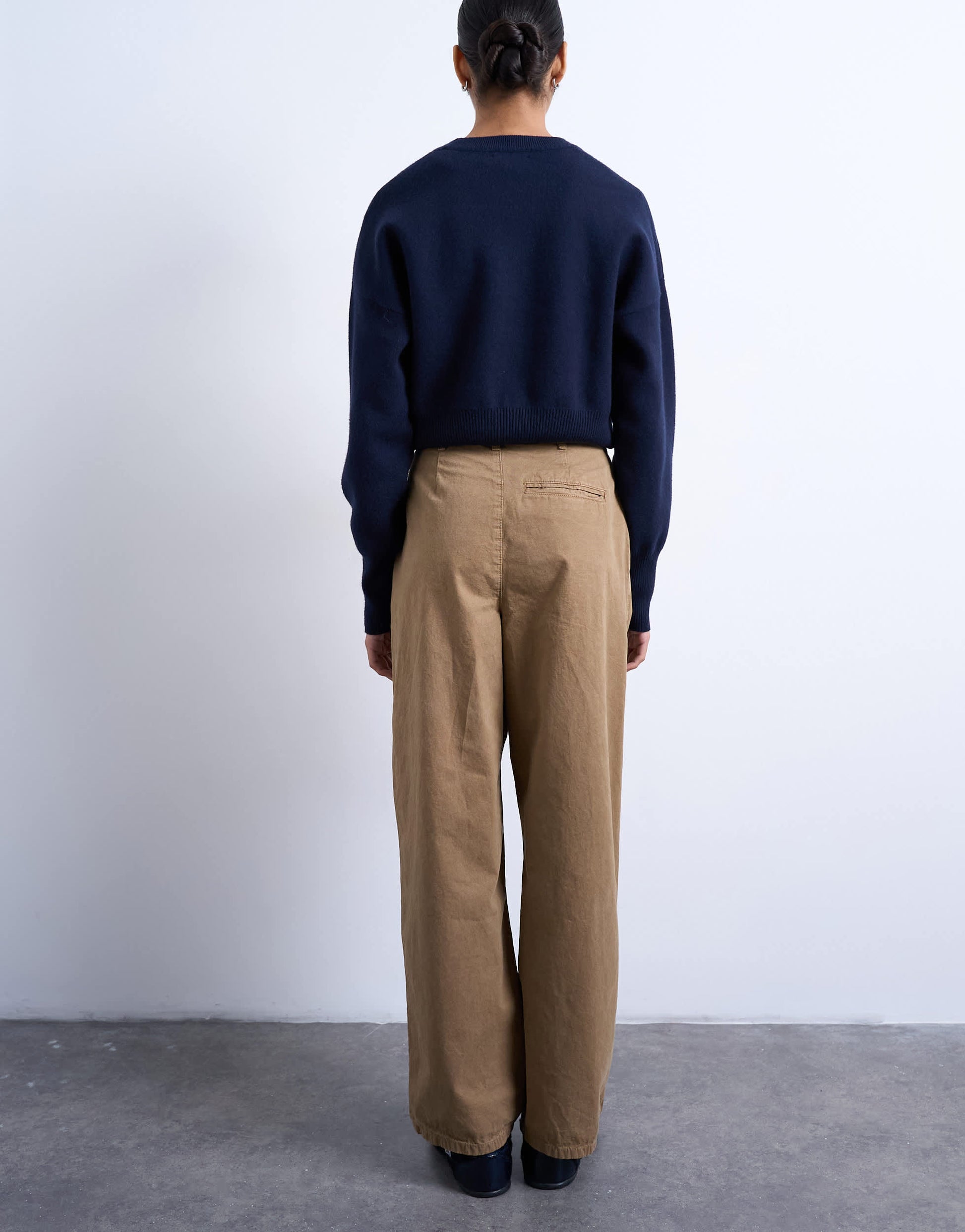 Topshop utility pintuck chino trouser in tan