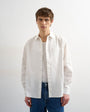 Topman relaxed fit poplin shirt in white