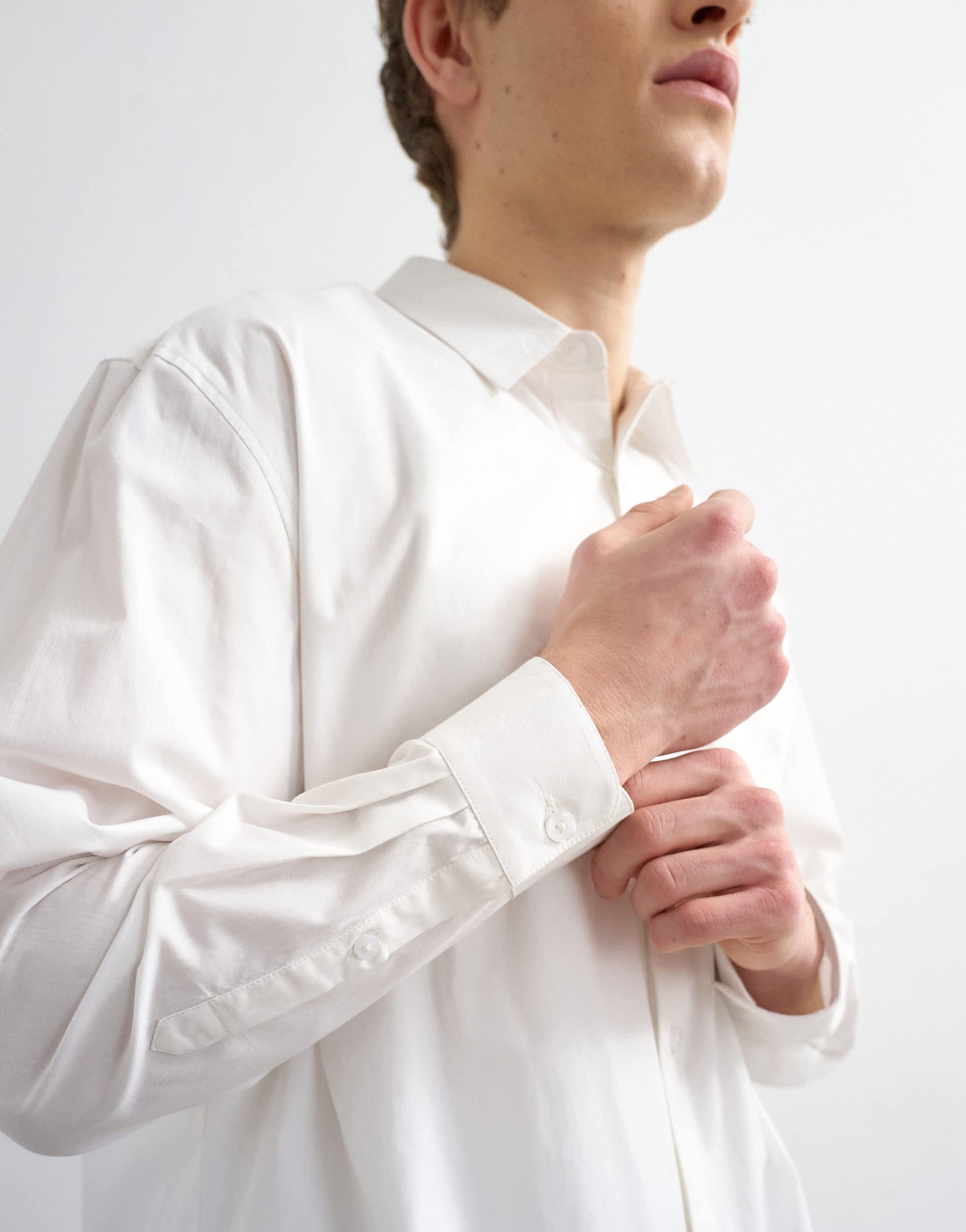 Topman relaxed fit poplin shirt in white