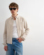 Topman relaxed fit crop seersucker shirt in stone