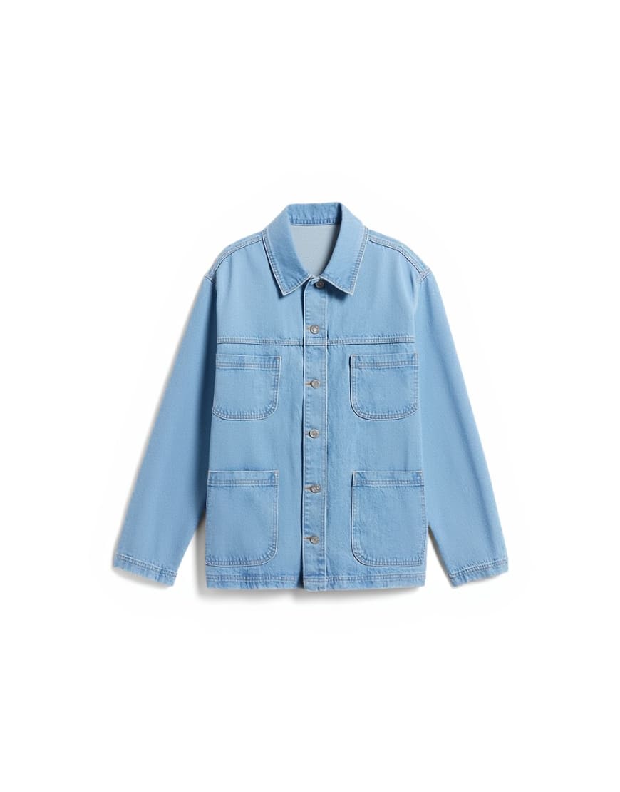 Topshop denim worker jacket in bleach
