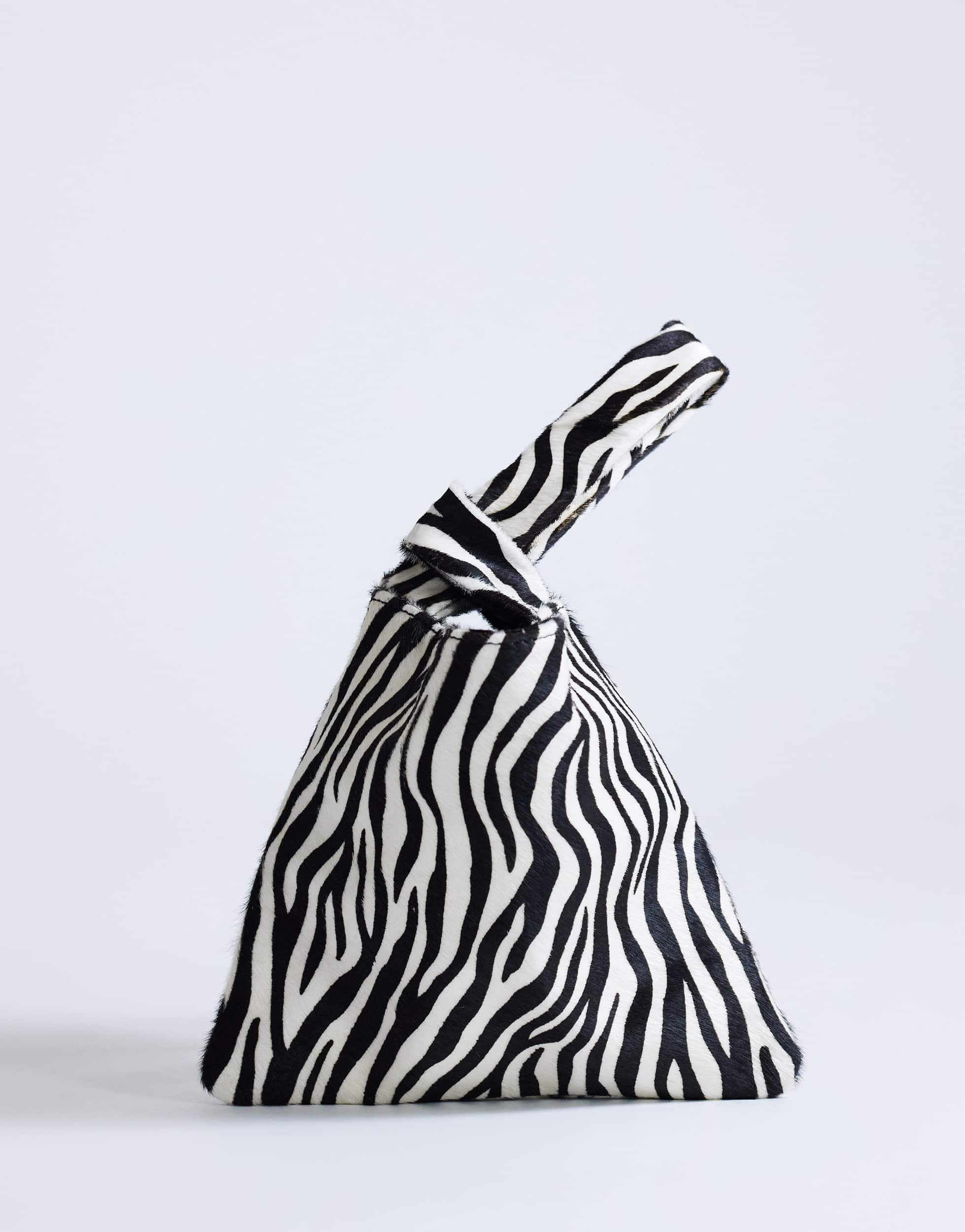 Sac à main Topshop Gracie en cuir et poils zébrés