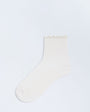 Topshop ribbed frill socks in buttermilk