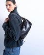 Topshop Siris medium buckle shoulder bag in black