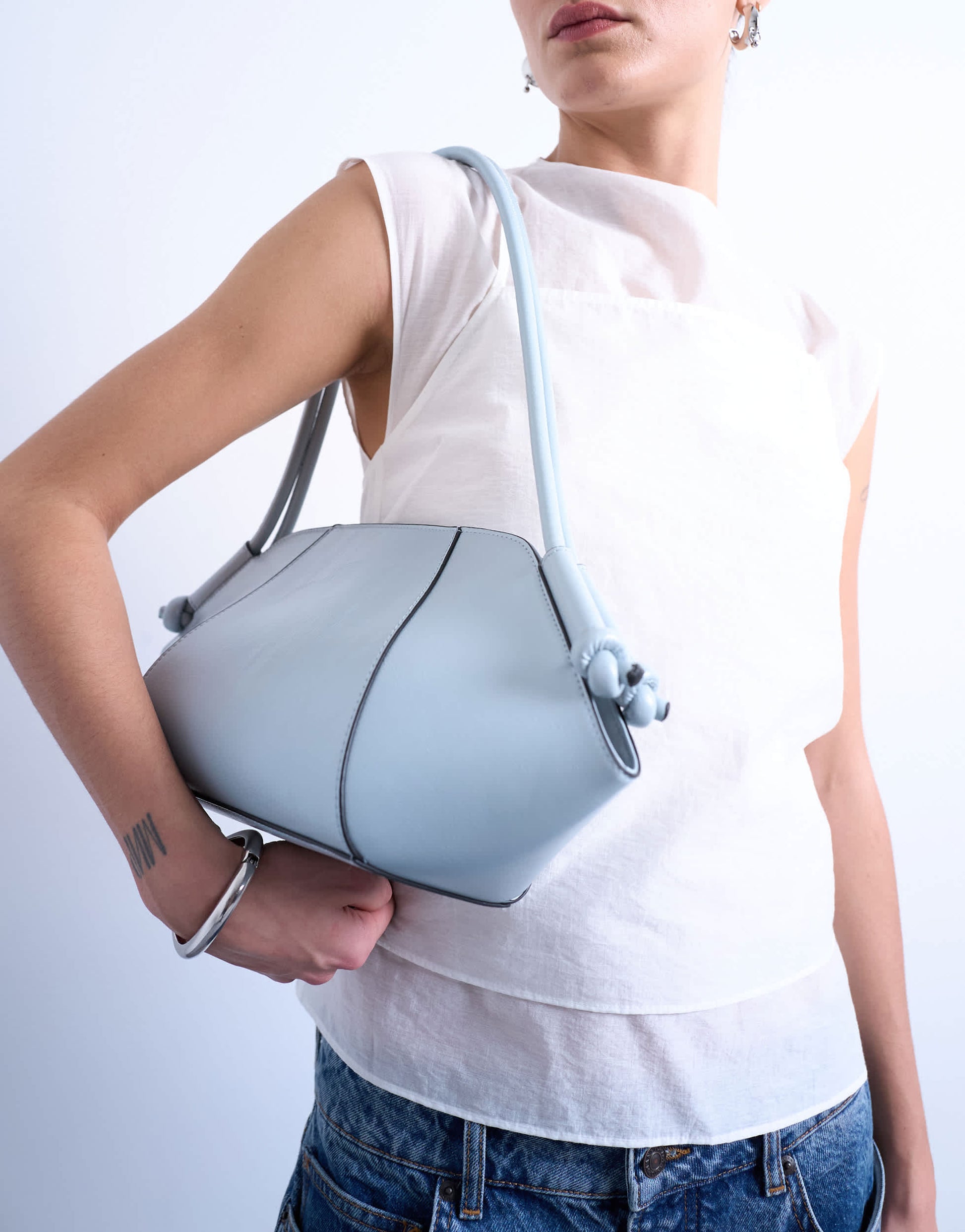 Topshop Sofia medium shoulder bag in blue