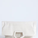 Topshop Gregry Clutchtasche in gebrochenem Weiß mit Kroko-Prägung