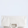Topshop Gregry folded clutch bag in off white croc