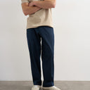 Topman weite Leinenhose in Marineblau