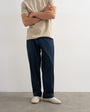Topman wide leg linen rich trouser in navy