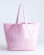 Topshop large canvas tote bag in pink