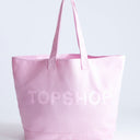 Topshop large canvas tote bag in pink