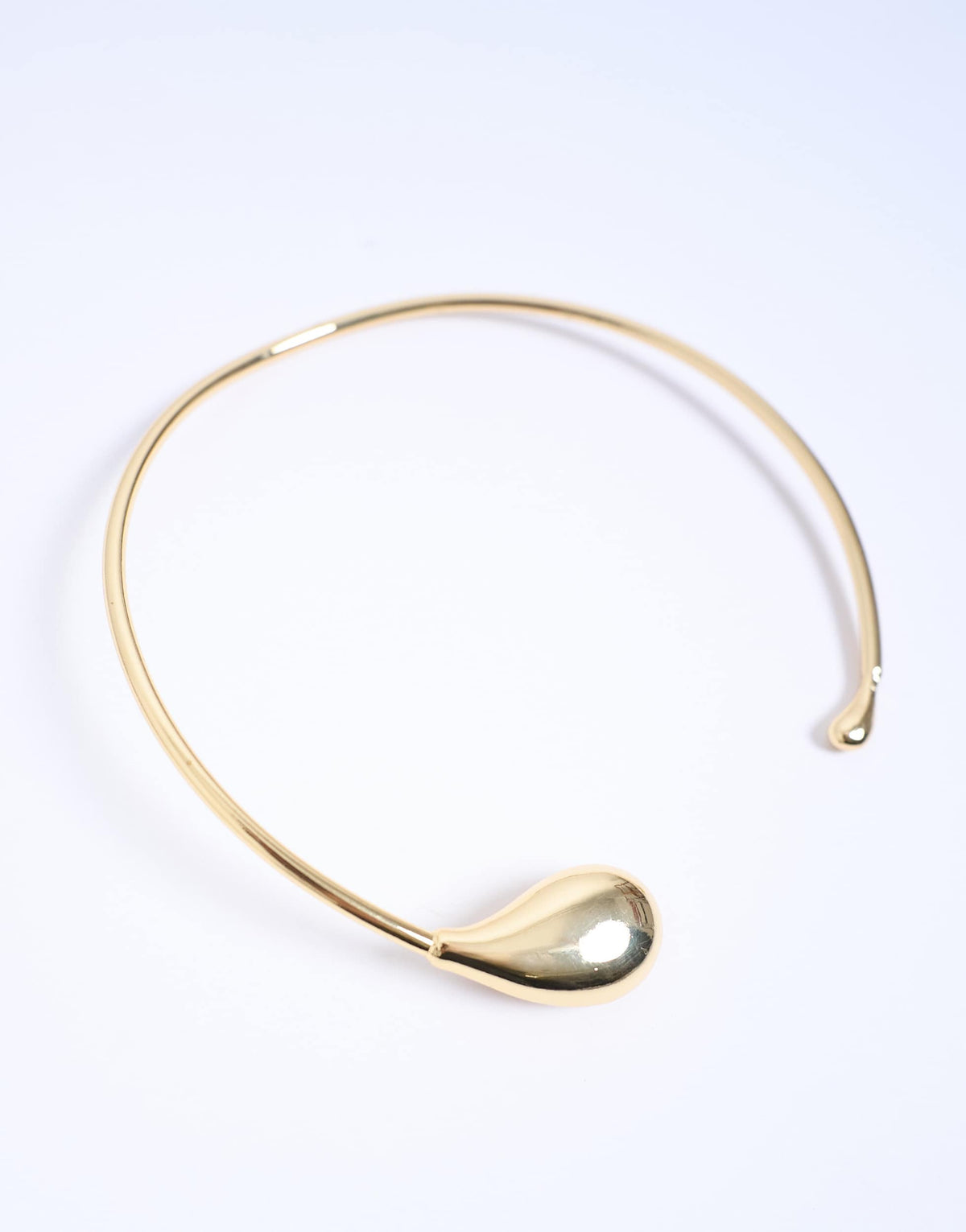 Topshop Nila teardrop adjustable choker necklace in gold