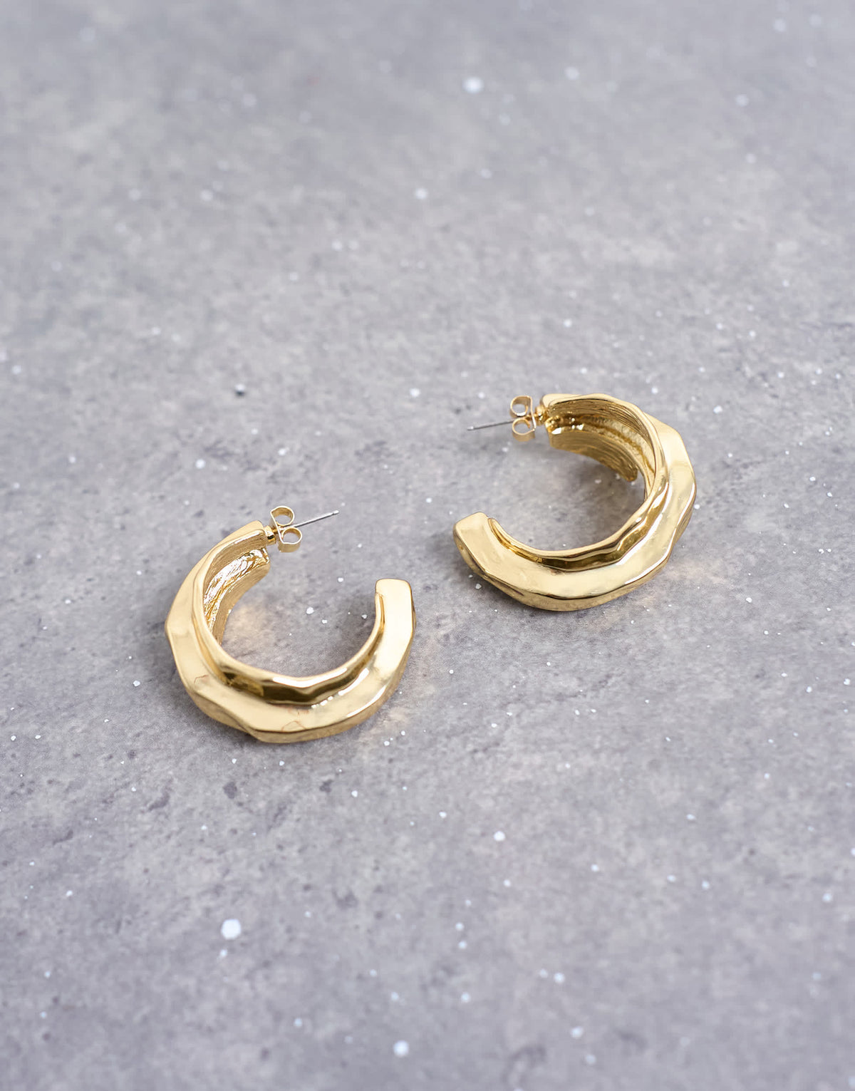 Topshop Emily chunky hoop earring in gold